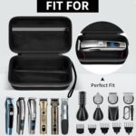 Portable Case Compatible with Ufree/for Brightup FK-8788T/ for Wahl 9916-817V Beard Trimmer for Men, Electric Razor Organizer Hair Clippers Shaver Storage Holder for Mens Grooming Kit-Bag Only