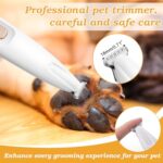 Palksky Dog Paw Trimmer, Upgraded 18mm-Blade Electric Dog Clippers for Groomming with Led Display, Waterproof Pet Micro Precision Trimmer, Rechargeable Hair Shaver for Paws, Ears, Face, Rump and Eyes