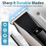 Hair Clippers for Men Professional, Cordless Beard Trimmer for Men, LED Display Rechargeable Hair Clippers Trimmer for Men Grooming Kit, Electric Hair Clippers for Barbers Haircut, Beard Cutting